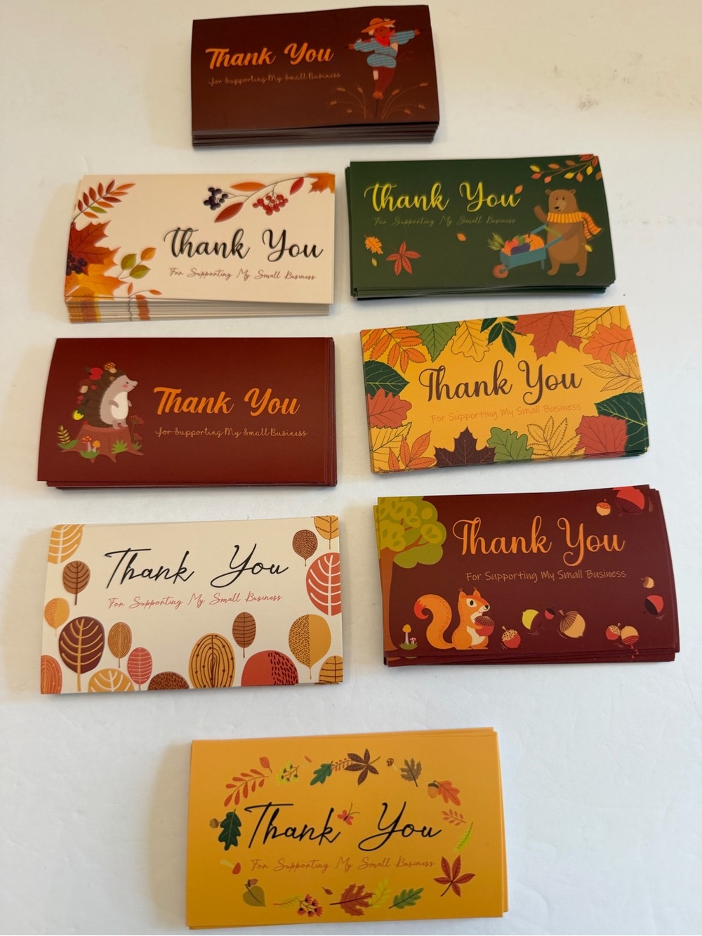 Random Thank You Assorted Fall Note Cards - Multi-Color (25 count)